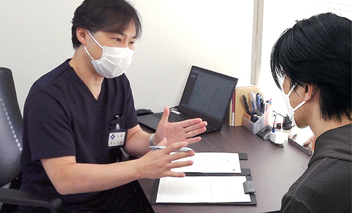 医師との診察で原因を究明し、最適な改善方法を選択